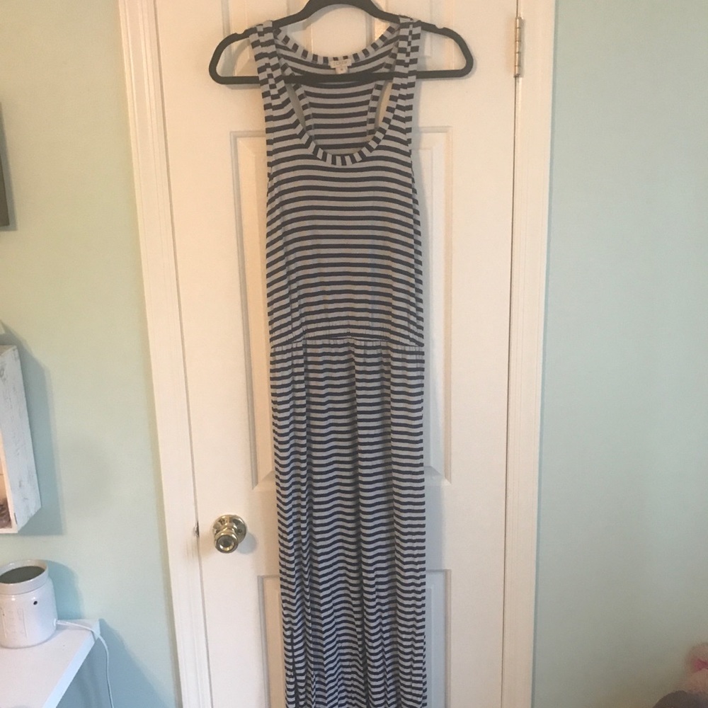 J. Crew Stripes Maxi Dress
